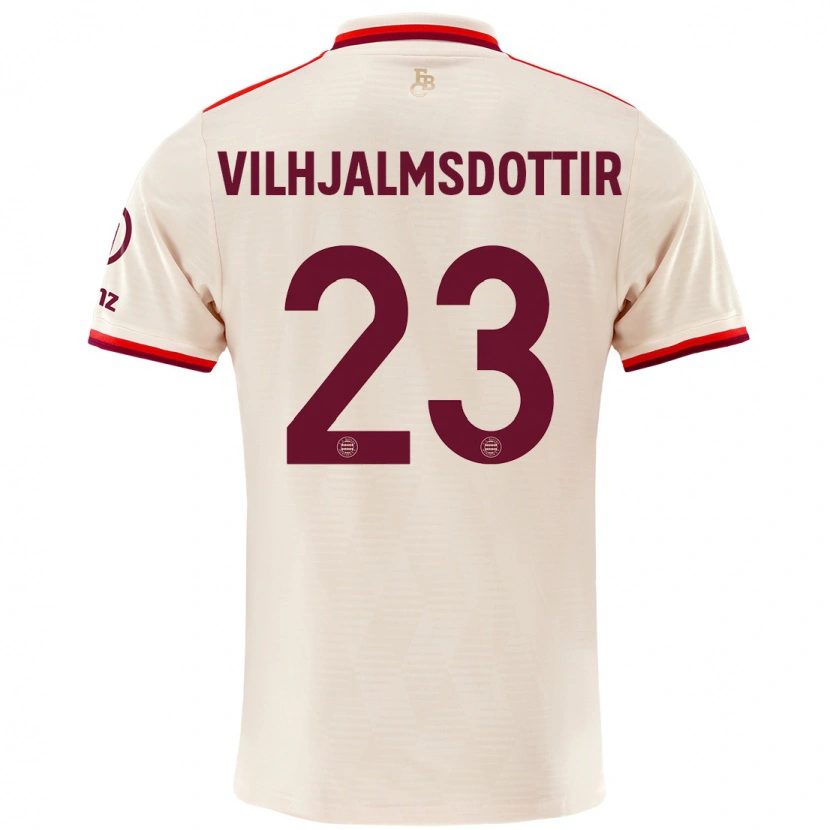 Danxen Mænd Karolina Lea Vilhjalmsdottir #23 Linned Tredje Sæt Spillertrøjer 2024/25 Trøje T-Shirt