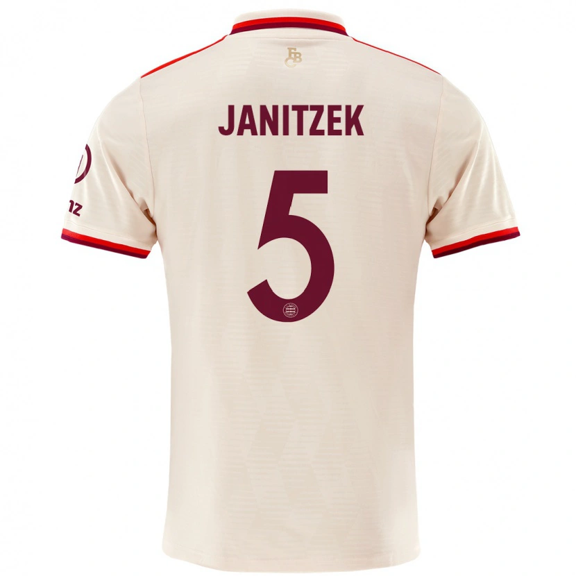 Danxen Mænd Justin Janitzek #5 Linned Tredje Sæt Spillertrøjer 2024/25 Trøje T-Shirt