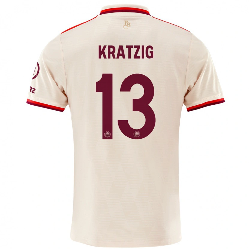 Danxen Mænd Frans Kratzig #13 Linned Tredje Sæt Spillertrøjer 2024/25 Trøje T-Shirt