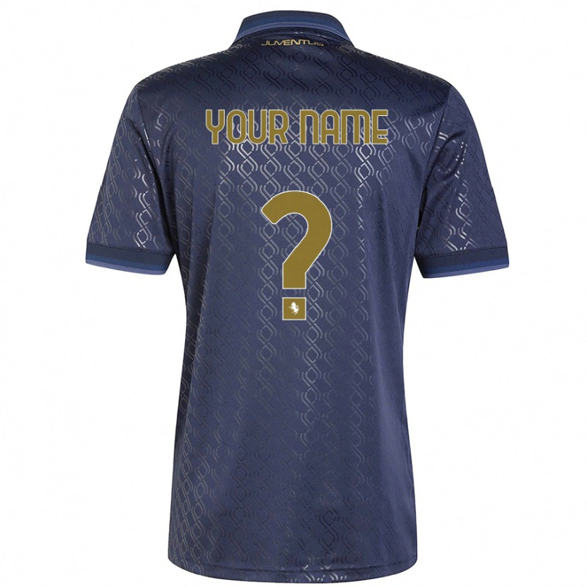 Danxen Mænd Dit Navn #0 Marineblå Tredje Sæt Spillertrøjer 2024/25 Trøje T-Shirt