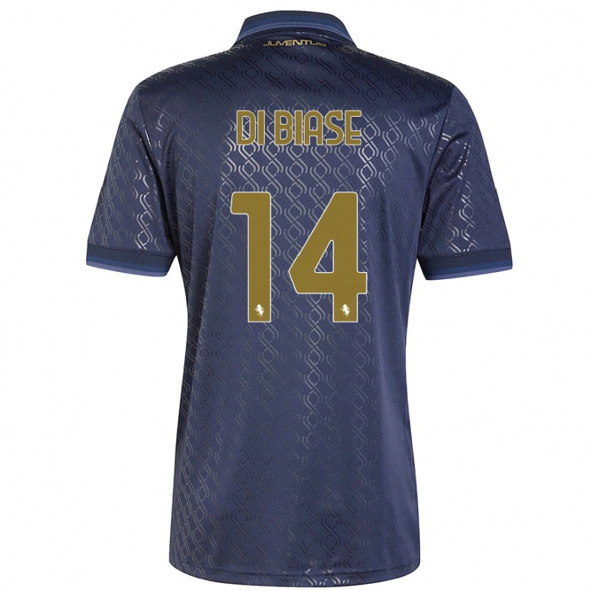 Danxen Mænd Gianmarco Di Biase #14 Marineblå Tredje Sæt Spillertrøjer 2024/25 Trøje T-Shirt