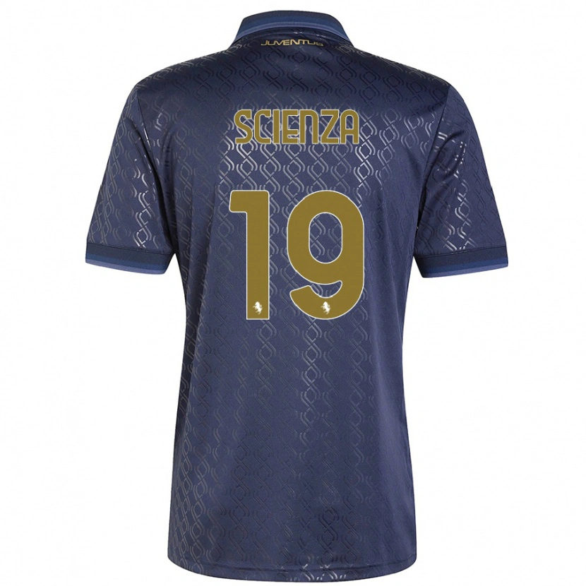 Danxen Mænd Michele Scienza #19 Marineblå Tredje Sæt Spillertrøjer 2024/25 Trøje T-Shirt