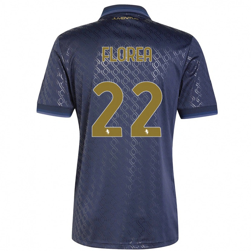 Danxen Mænd Andrei Florea #22 Marineblå Tredje Sæt Spillertrøjer 2024/25 Trøje T-Shirt