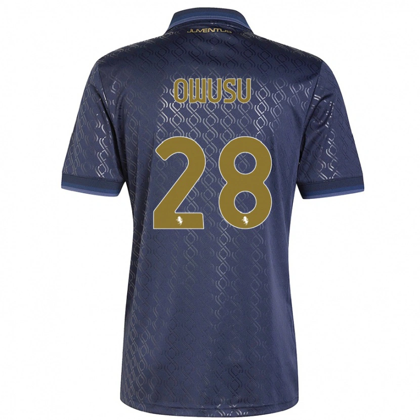 Danxen Mænd Augusto Owusu #28 Marineblå Tredje Sæt Spillertrøjer 2024/25 Trøje T-Shirt