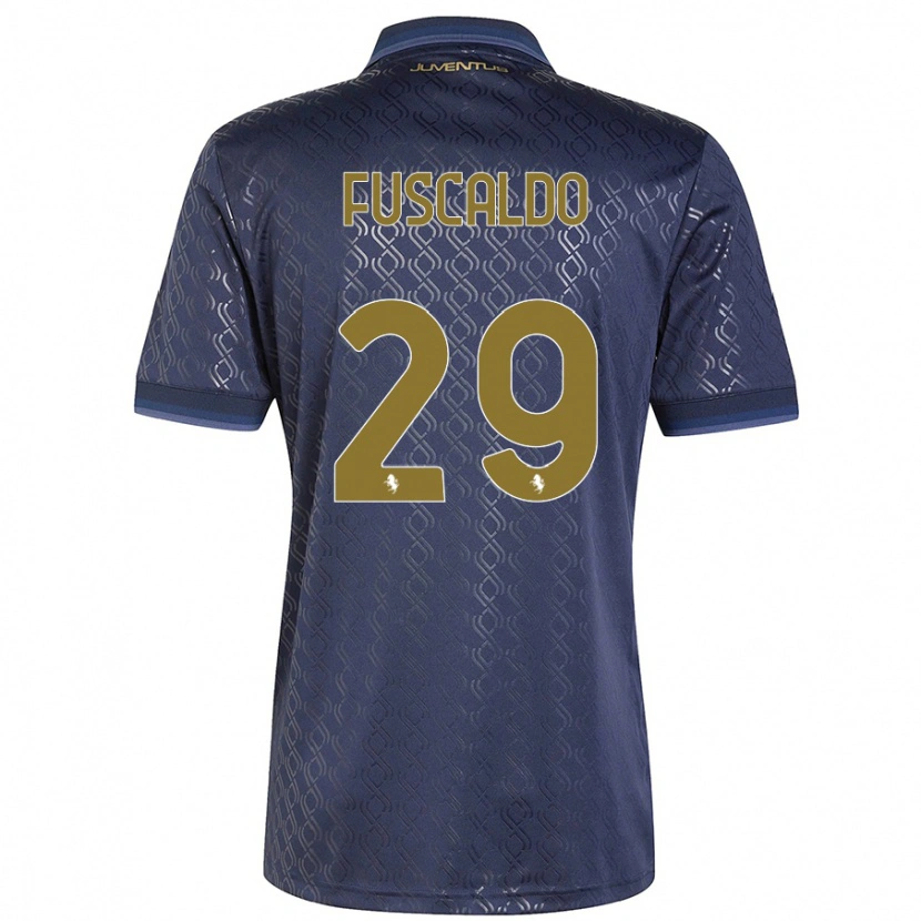 Danxen Mænd Matteo Fuscaldo #29 Marineblå Tredje Sæt Spillertrøjer 2024/25 Trøje T-Shirt