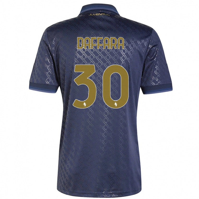 Danxen Mænd Giovanni Daffara #30 Marineblå Tredje Sæt Spillertrøjer 2024/25 Trøje T-Shirt