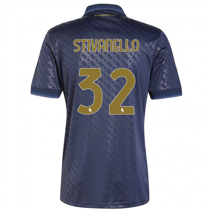 Danxen Mænd Riccardo Stivanello #32 Marineblå Tredje Sæt Spillertrøjer 2024/25 Trøje T-Shirt