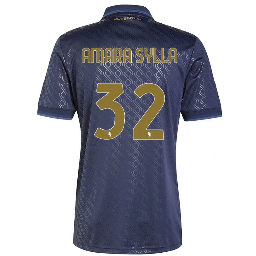 Danxen Mænd Idris Amara Sylla #32 Marineblå Tredje Sæt Spillertrøjer 2024/25 Trøje T-Shirt