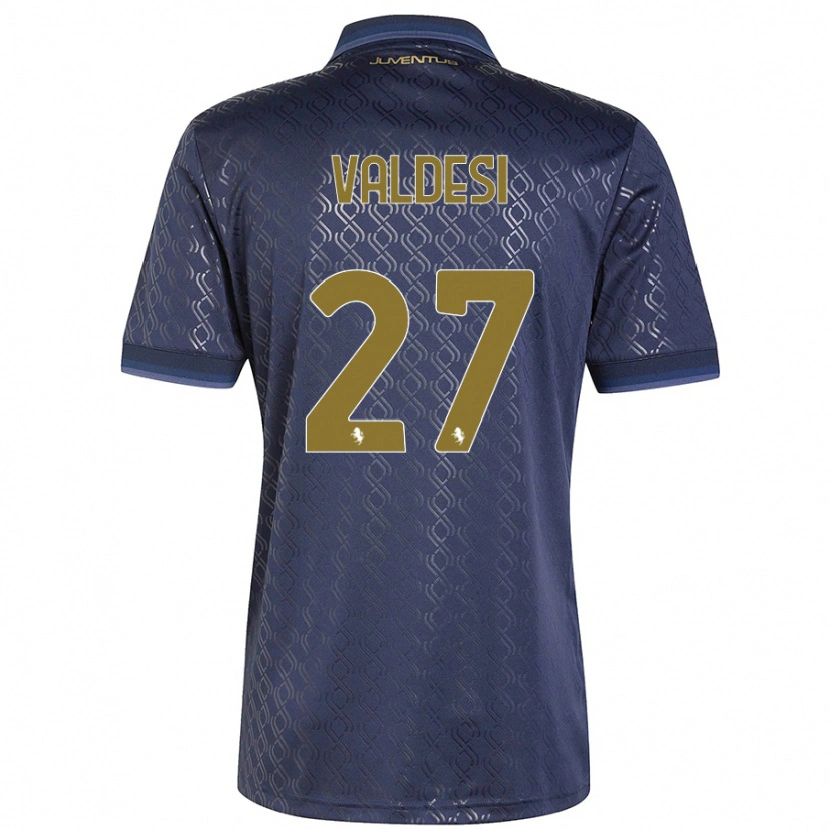 Danxen Mænd Andrea Valdesi #27 Marineblå Tredje Sæt Spillertrøjer 2024/25 Trøje T-Shirt