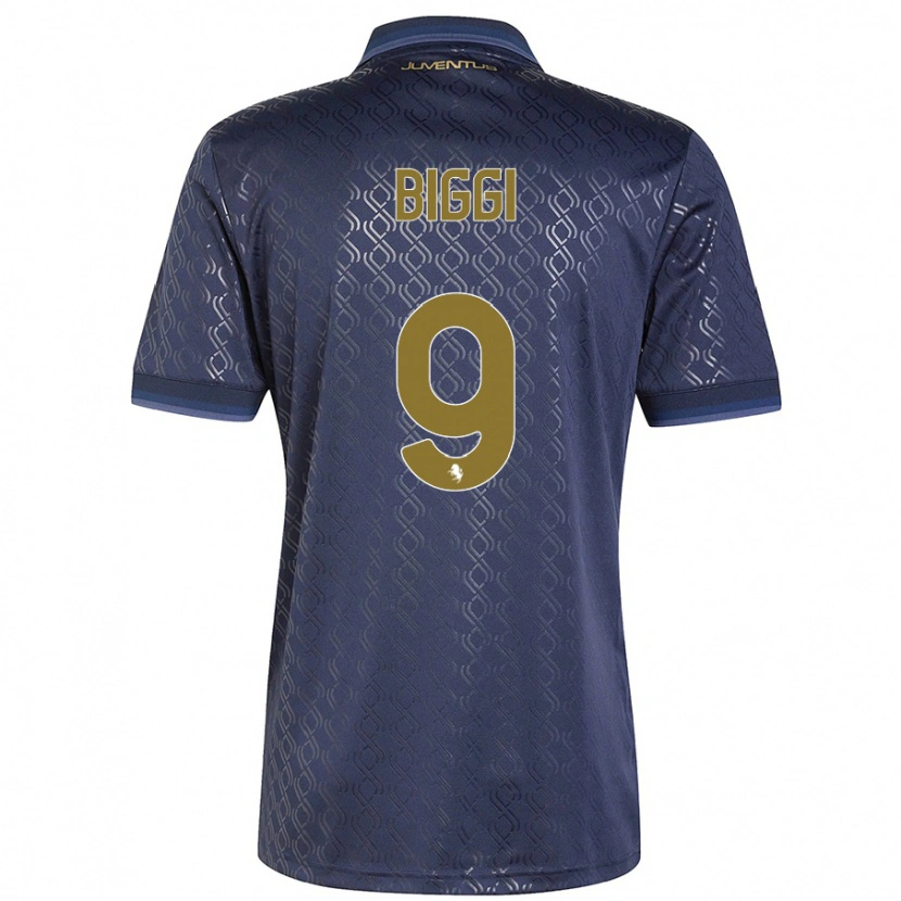 Danxen Mænd Silvano Biggi #9 Marineblå Tredje Sæt Spillertrøjer 2024/25 Trøje T-Shirt