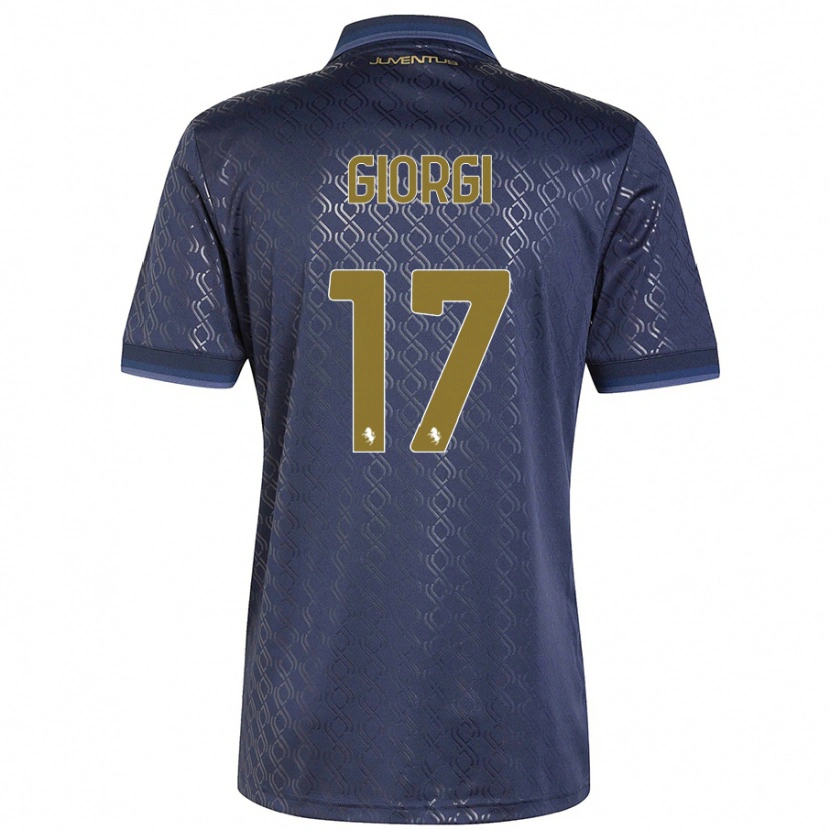 Danxen Mænd Lorenzo Giorgi #17 Marineblå Tredje Sæt Spillertrøjer 2024/25 Trøje T-Shirt