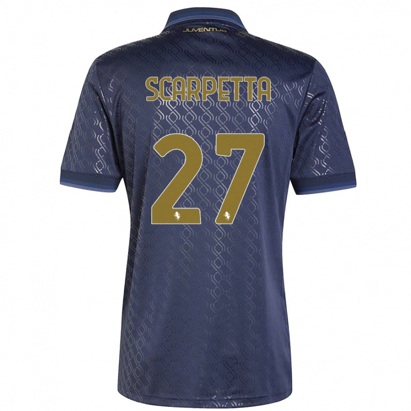 Danxen Mænd Jacopo Scarpetta #27 Marineblå Tredje Sæt Spillertrøjer 2024/25 Trøje T-Shirt