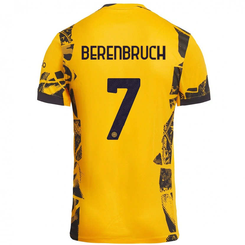 Danxen Mænd Thomas Berenbruch #7 Guld Sort Tredje Sæt Spillertrøjer 2024/25 Trøje T-Shirt