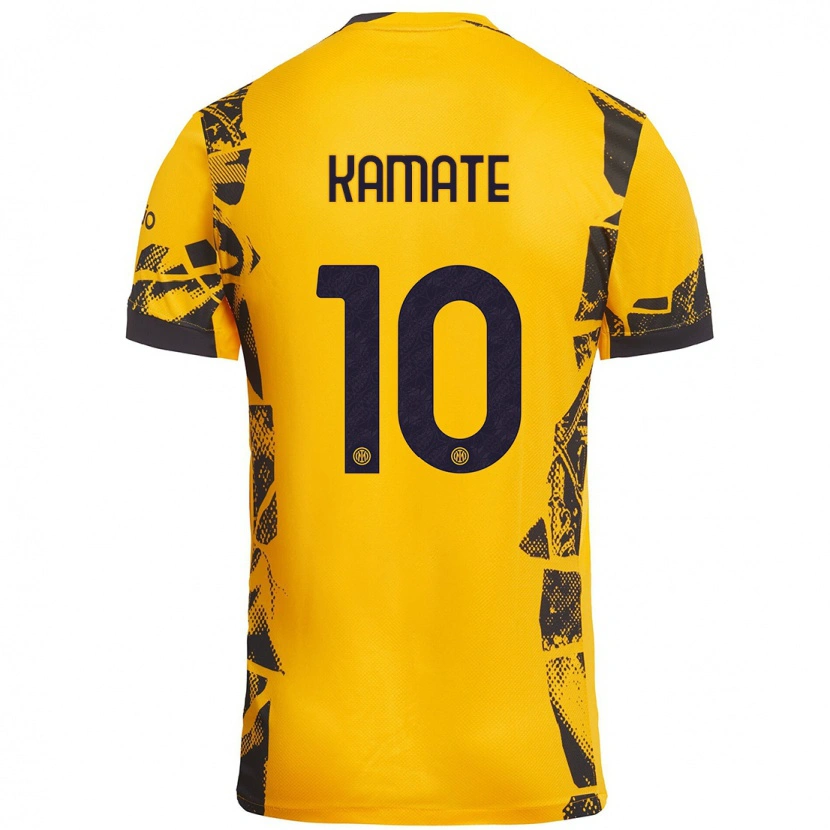 Danxen Mænd Issiaka Kamate #10 Guld Sort Tredje Sæt Spillertrøjer 2024/25 Trøje T-Shirt
