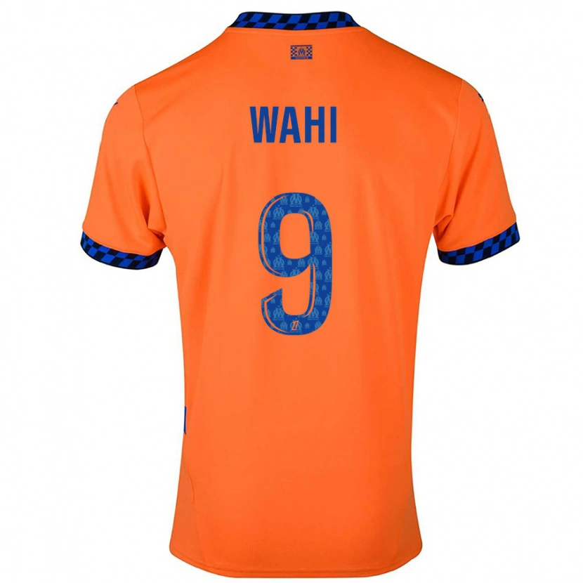 Danxen Mænd Elye Wahi #9 Orange Mørkeblå Tredje Sæt Spillertrøjer 2024/25 Trøje T-Shirt