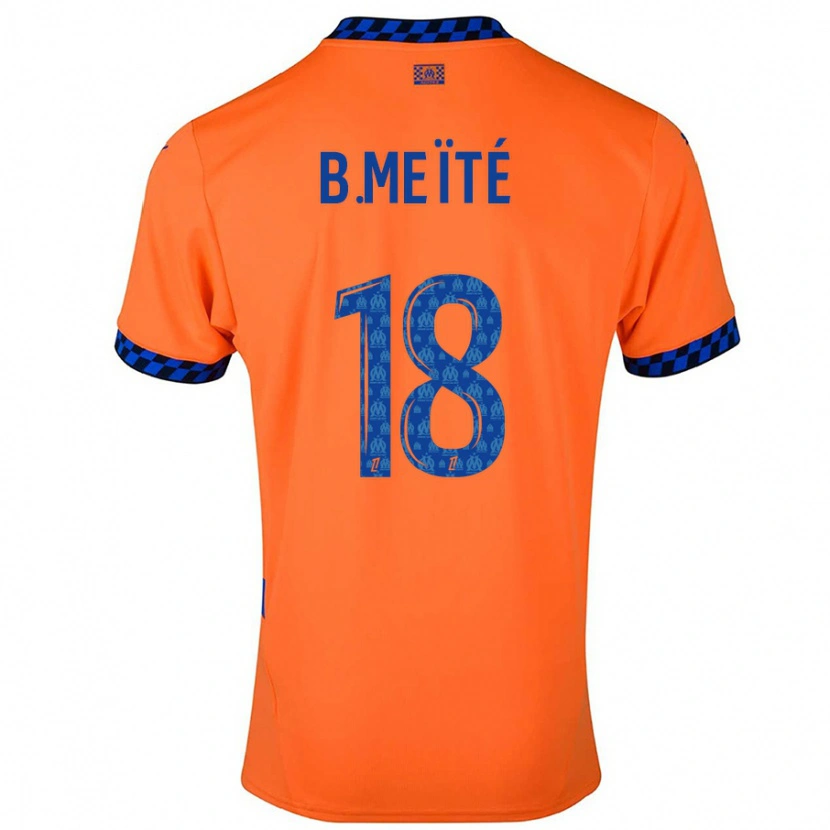 Danxen Mænd Bamo Meïté #18 Orange Mørkeblå Tredje Sæt Spillertrøjer 2024/25 Trøje T-Shirt