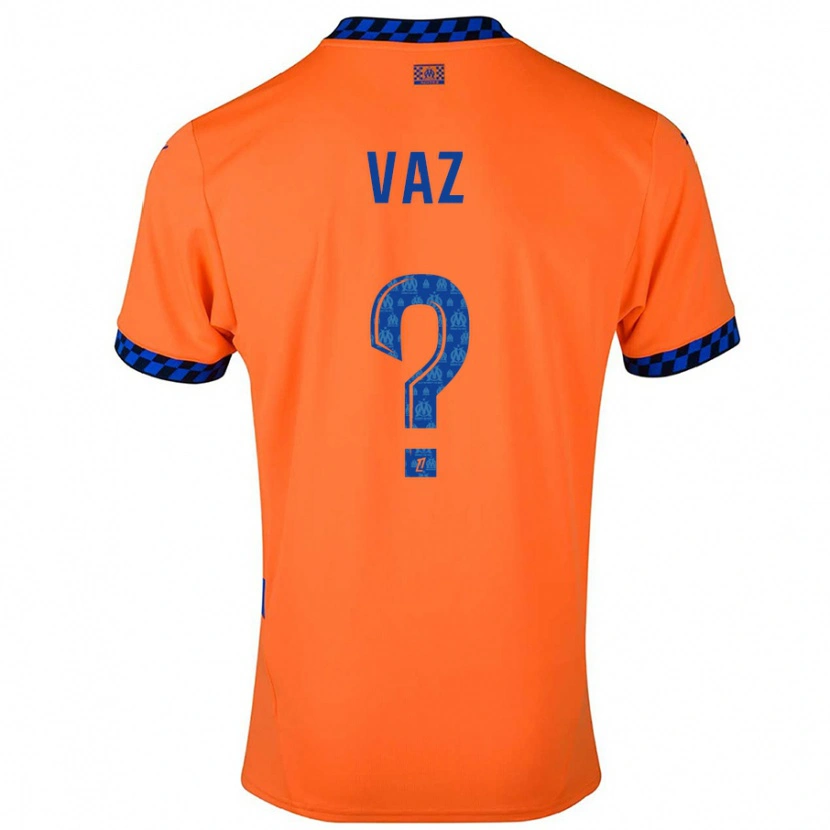 Danxen Mænd Robinio Vaz #0 Orange Mørkeblå Tredje Sæt Spillertrøjer 2024/25 Trøje T-Shirt