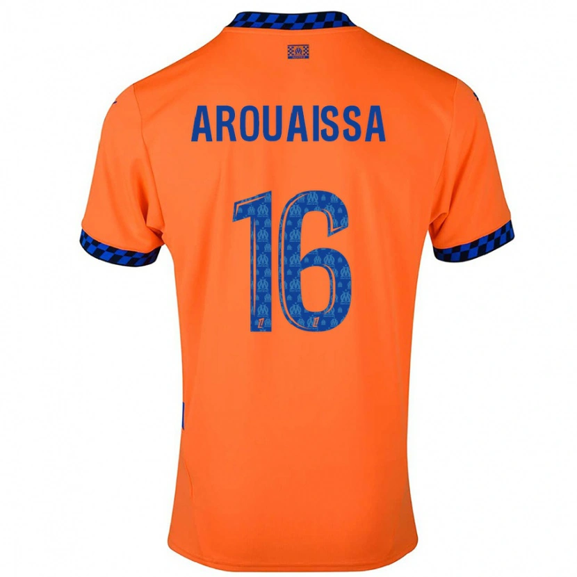 Danxen Mænd Ines Arouaissa #16 Orange Mørkeblå Tredje Sæt Spillertrøjer 2024/25 Trøje T-Shirt