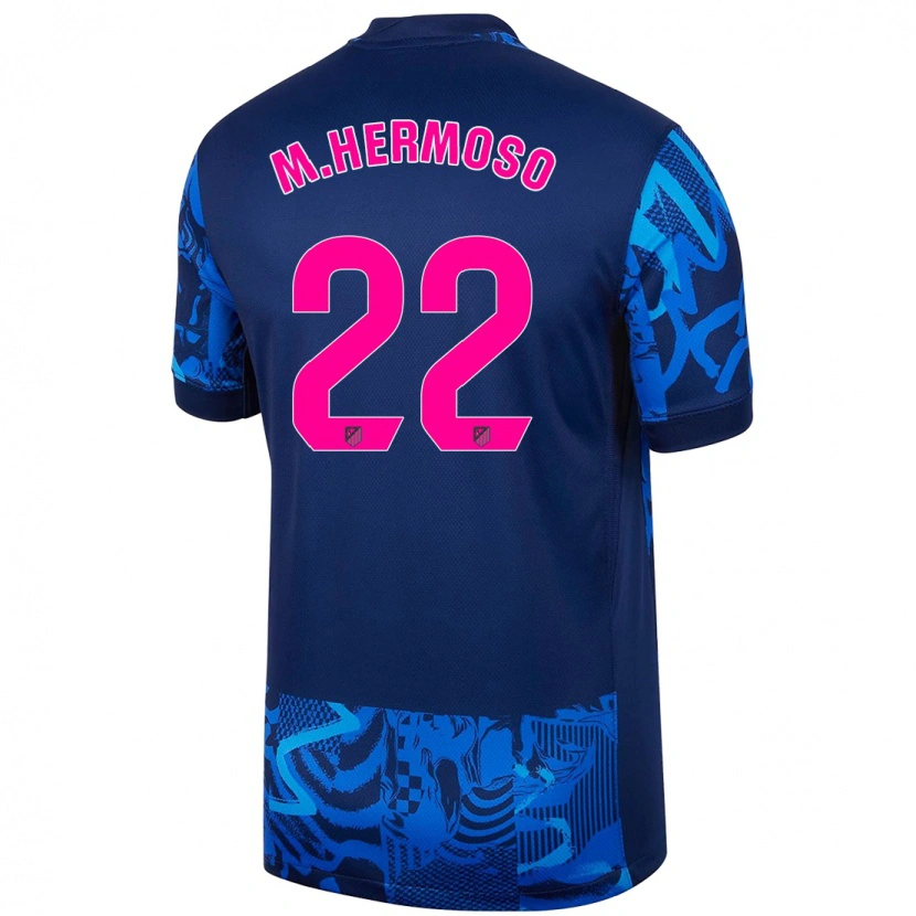 Danxen Mænd Mario Hermoso #22 Kongeblå Tredje Sæt Spillertrøjer 2024/25 Trøje T-Shirt