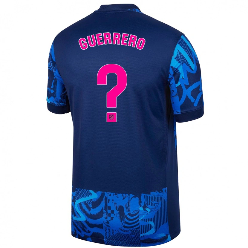 Danxen Mænd Sergio Guerrero #0 Kongeblå Tredje Sæt Spillertrøjer 2024/25 Trøje T-Shirt
