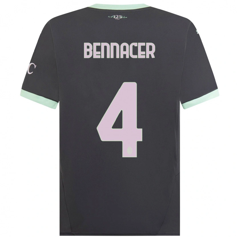 Danxen Mænd Ismaël Bennacer #4 Grå Tredje Sæt Spillertrøjer 2024/25 Trøje T-Shirt