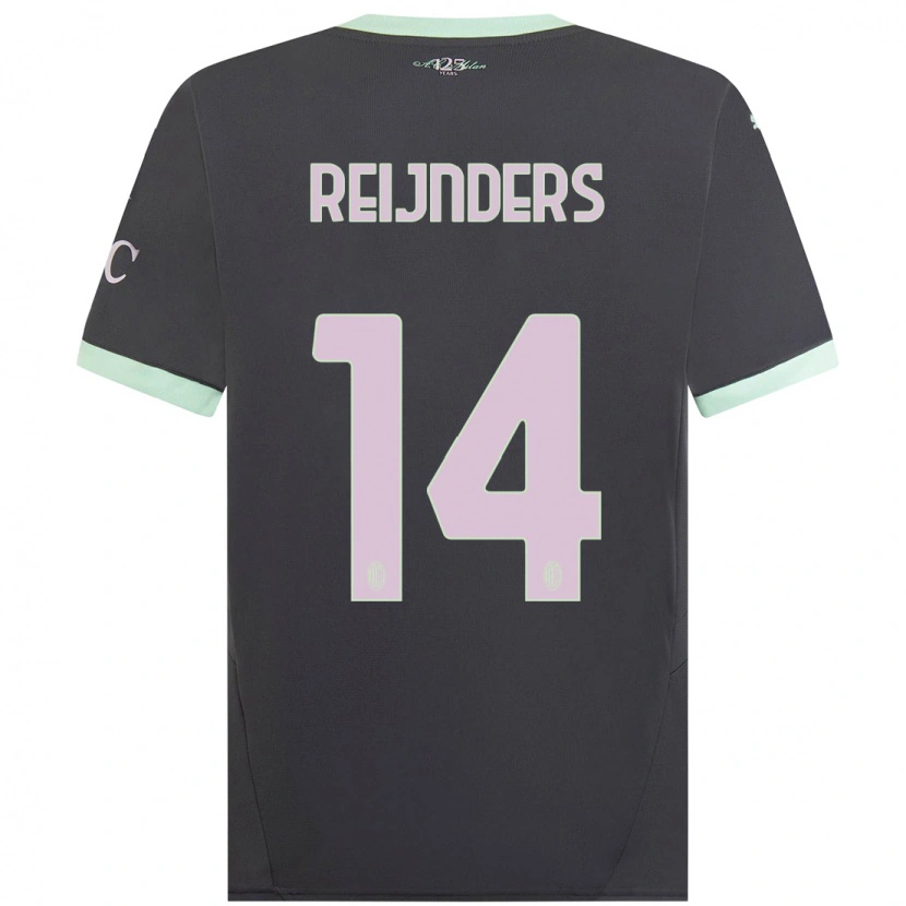 Danxen Mænd Tijjani Reijnders #14 Grå Tredje Sæt Spillertrøjer 2024/25 Trøje T-Shirt