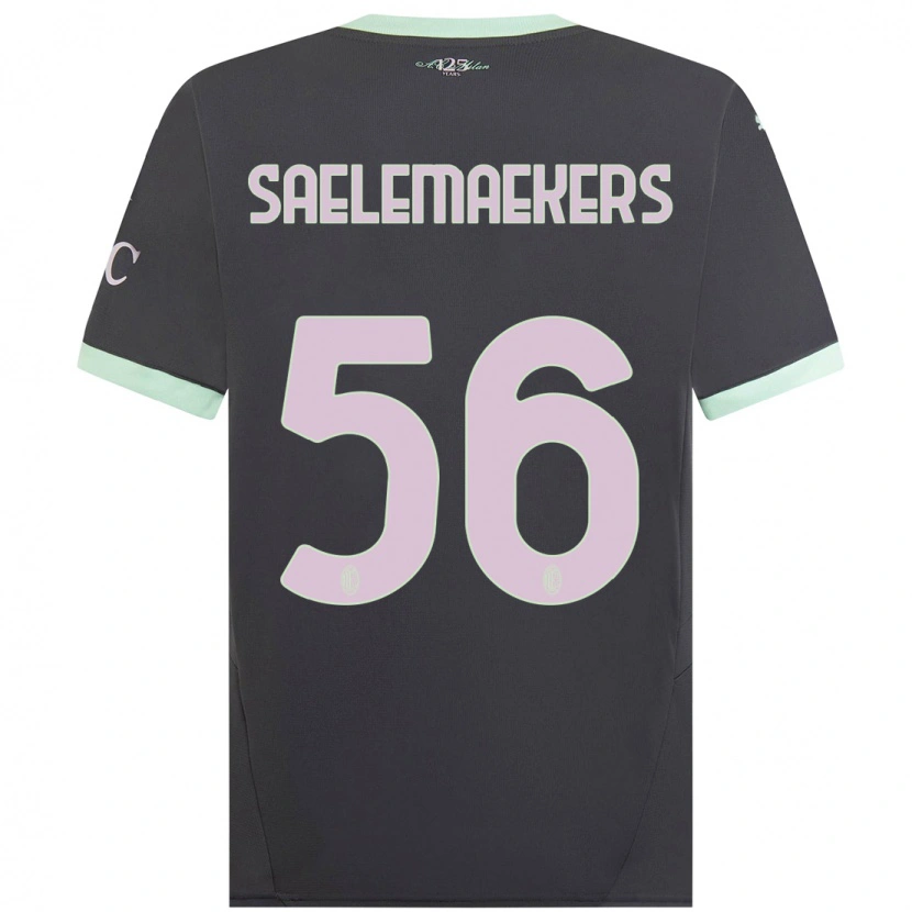 Danxen Mænd Alexis Saelemaekers #56 Grå Tredje Sæt Spillertrøjer 2024/25 Trøje T-Shirt