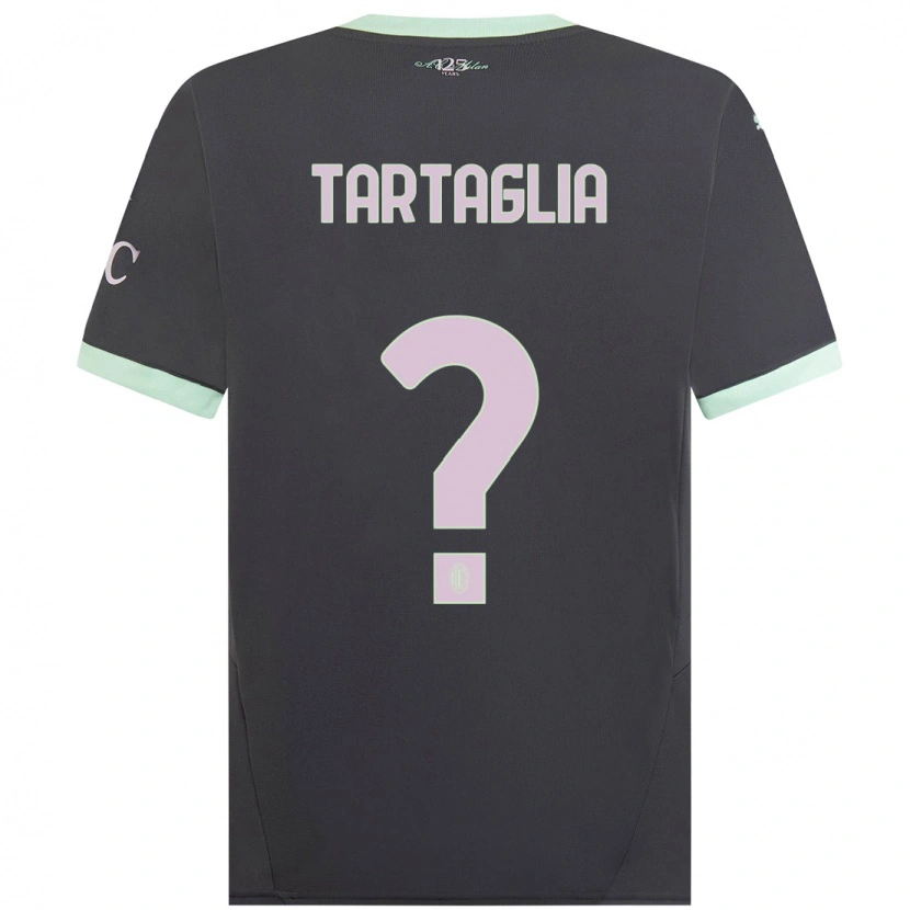 Danxen Mænd Edoardo Tartaglia #0 Grå Tredje Sæt Spillertrøjer 2024/25 Trøje T-Shirt