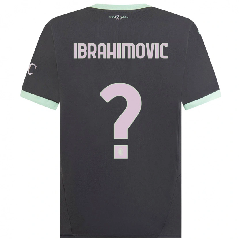 Danxen Mænd Vincent Ibrahimovic #0 Grå Tredje Sæt Spillertrøjer 2024/25 Trøje T-Shirt