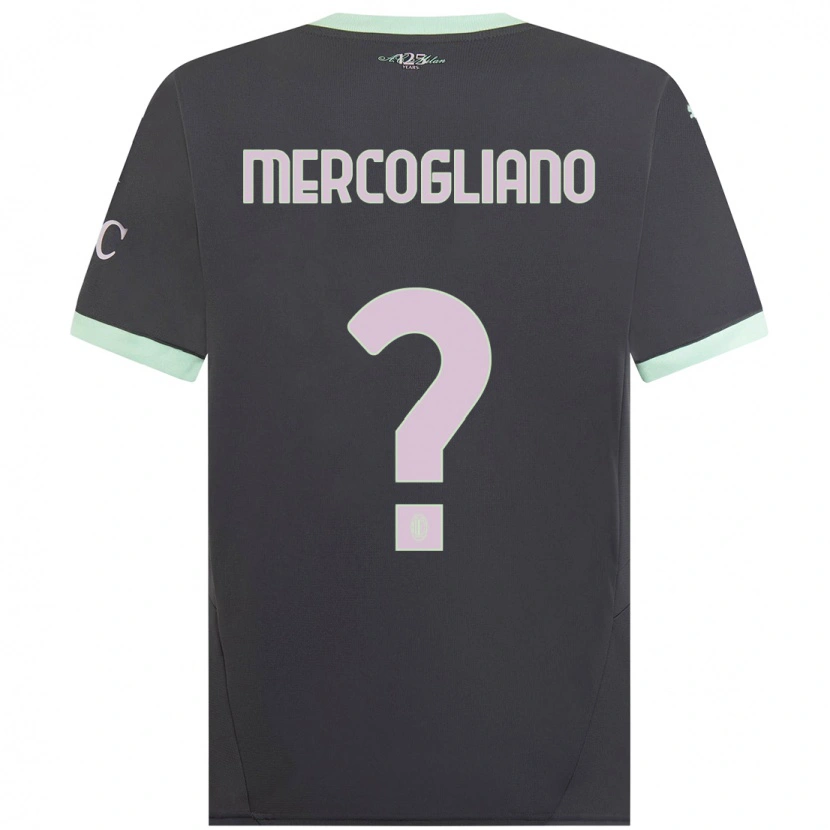 Danxen Mænd Mattia Mercogliano #0 Grå Tredje Sæt Spillertrøjer 2024/25 Trøje T-Shirt