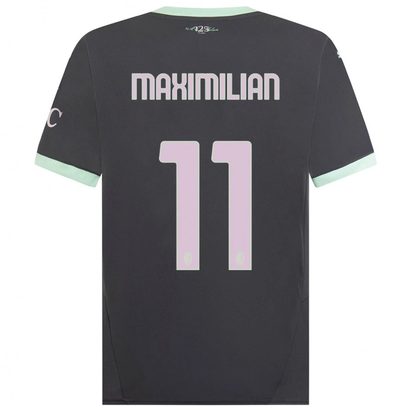 Danxen Mænd Maximilian Ibrahimović #11 Grå Tredje Sæt Spillertrøjer 2024/25 Trøje T-Shirt