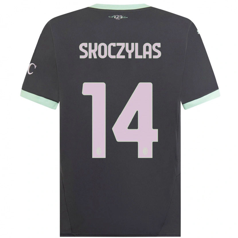 Danxen Mænd Mateusz Skoczylas #14 Grå Tredje Sæt Spillertrøjer 2024/25 Trøje T-Shirt