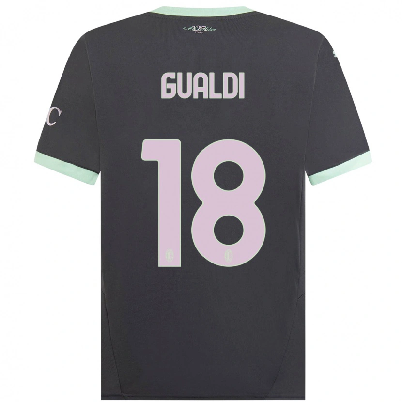 Danxen Mænd Andrea Gualdi #18 Grå Tredje Sæt Spillertrøjer 2024/25 Trøje T-Shirt