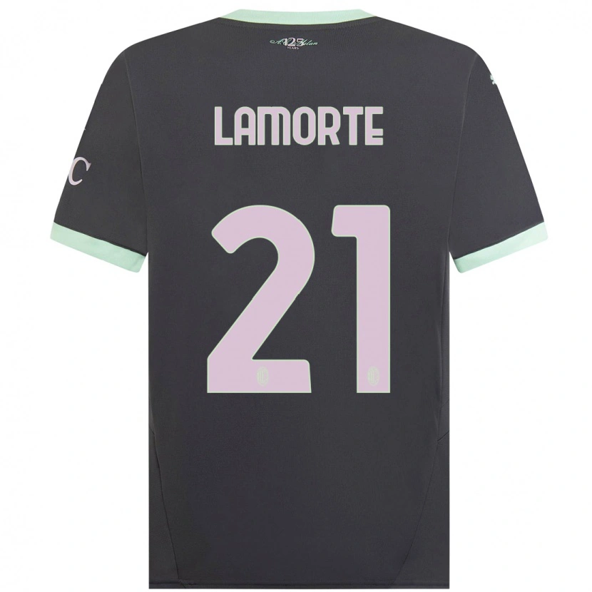 Danxen Mænd Alessandro Lamorte #21 Grå Tredje Sæt Spillertrøjer 2024/25 Trøje T-Shirt