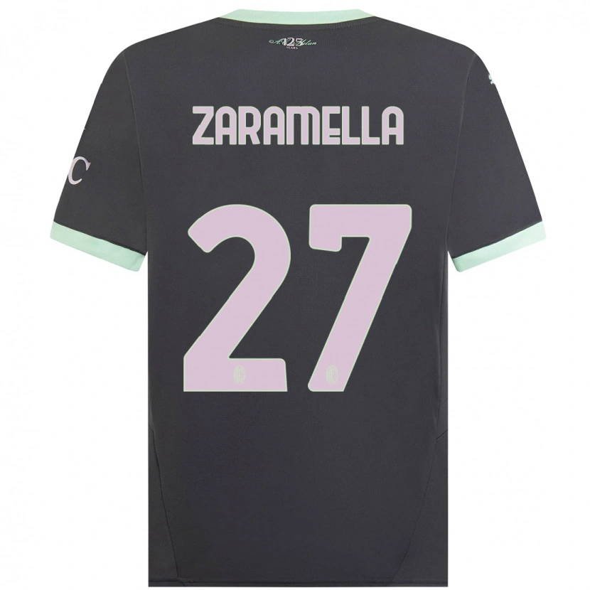 Danxen Mænd Mattia Zaramella #27 Grå Tredje Sæt Spillertrøjer 2024/25 Trøje T-Shirt