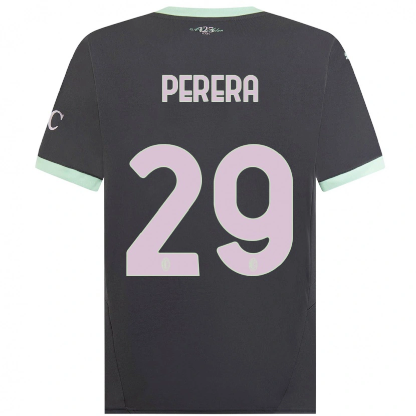 Danxen Mænd Nirash Perera #29 Grå Tredje Sæt Spillertrøjer 2024/25 Trøje T-Shirt
