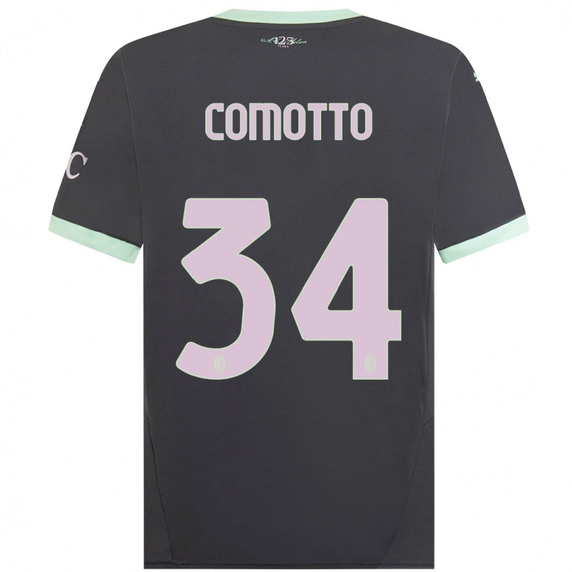 Danxen Mænd Christian Comotto #34 Grå Tredje Sæt Spillertrøjer 2024/25 Trøje T-Shirt