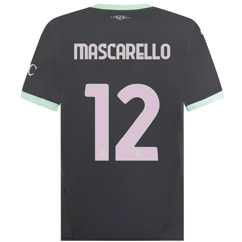 Danxen Mænd Marta Mascarello #12 Grå Tredje Sæt Spillertrøjer 2024/25 Trøje T-Shirt