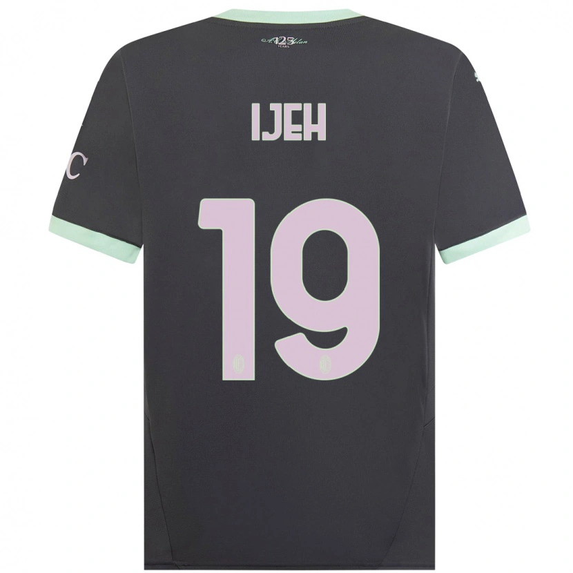 Danxen Mænd Evelyn Ijeh #19 Grå Tredje Sæt Spillertrøjer 2024/25 Trøje T-Shirt