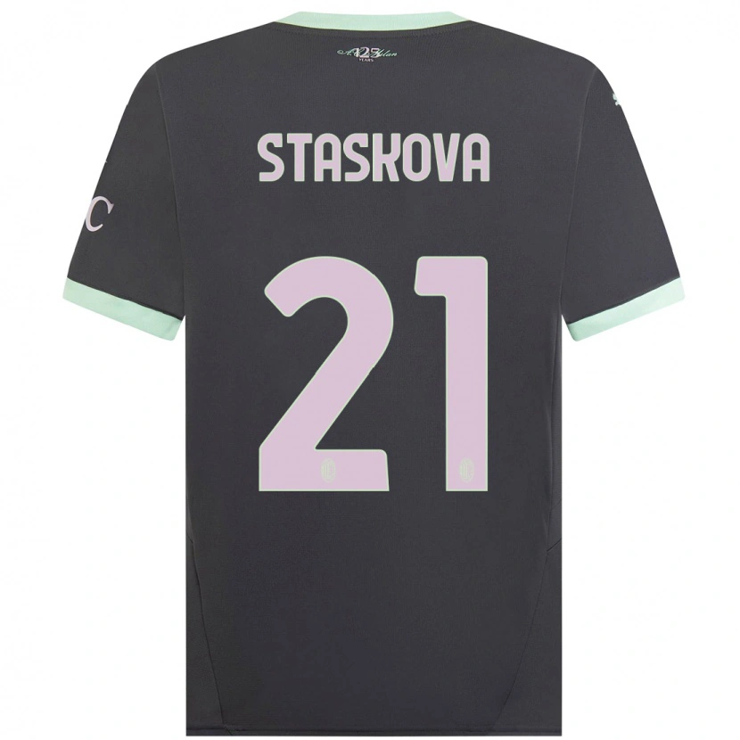 Danxen Mænd Andrea Stašková #21 Grå Tredje Sæt Spillertrøjer 2024/25 Trøje T-Shirt