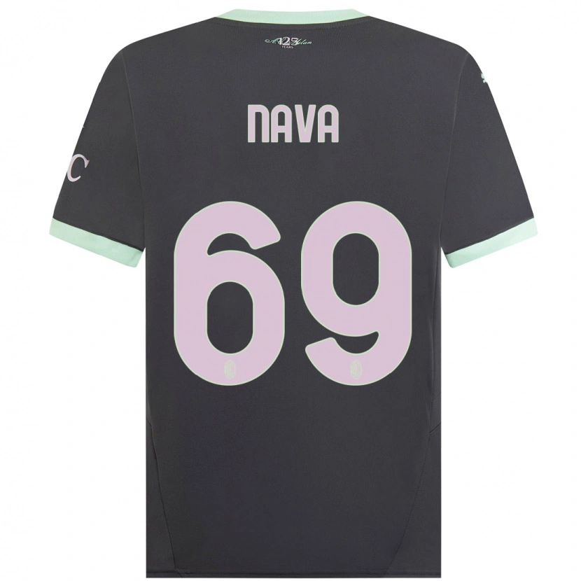Danxen Mænd Lapo Nava #69 Grå Tredje Sæt Spillertrøjer 2024/25 Trøje T-Shirt
