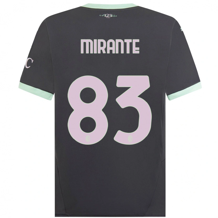 Danxen Mænd Antonio Mirante #83 Grå Tredje Sæt Spillertrøjer 2024/25 Trøje T-Shirt