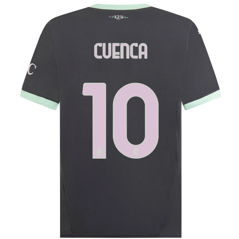 Danxen Mænd Hugo Cuenca #10 Grå Tredje Sæt Spillertrøjer 2024/25 Trøje T-Shirt