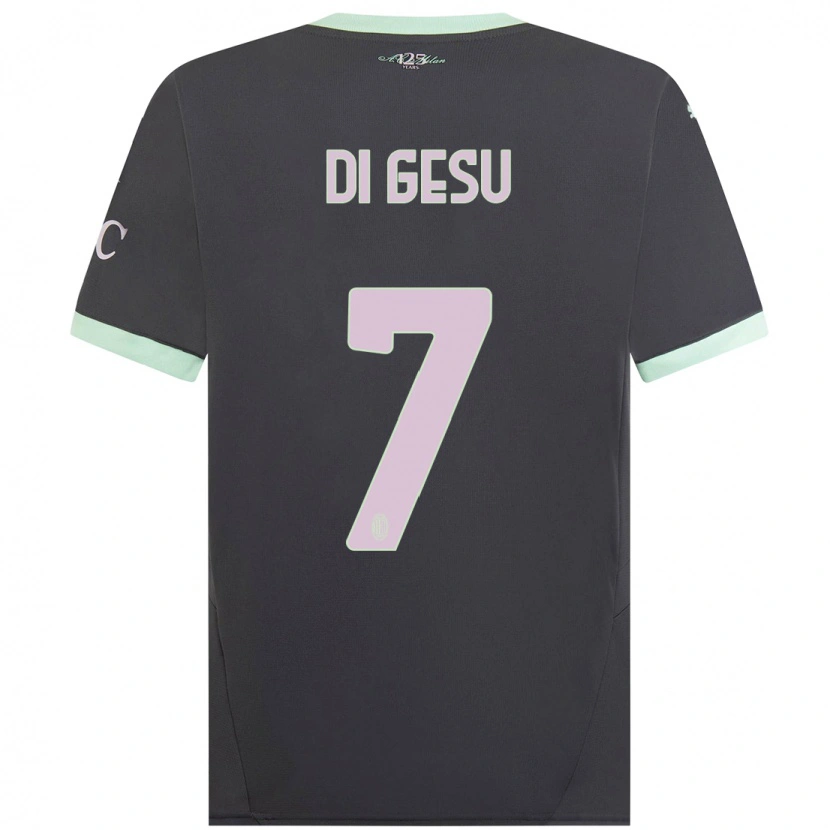 Danxen Mænd Enrico Di Gesu #7 Grå Tredje Sæt Spillertrøjer 2024/25 Trøje T-Shirt