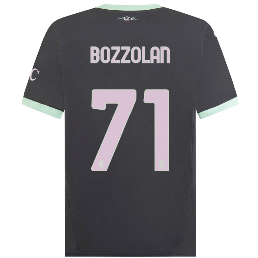 Danxen Mænd Andrea Bozzolan #71 Grå Tredje Sæt Spillertrøjer 2024/25 Trøje T-Shirt
