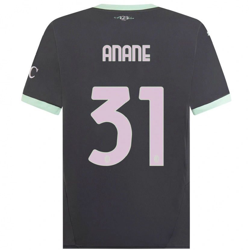 Danxen Mænd Emmanuel Anane #31 Grå Tredje Sæt Spillertrøjer 2024/25 Trøje T-Shirt
