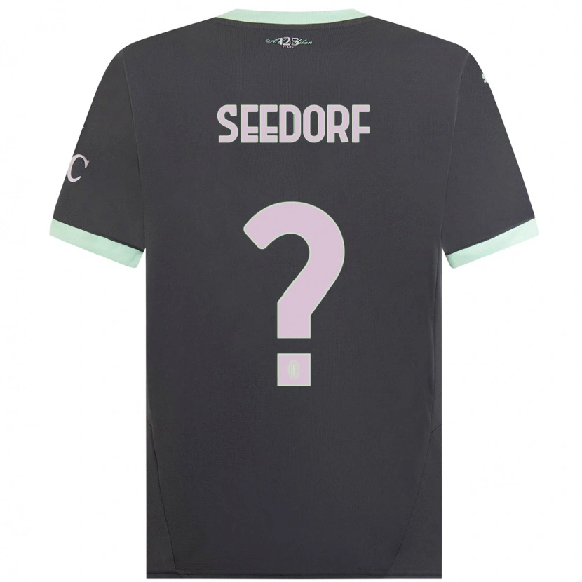 Danxen Mænd Denzel Viana Seedorf #0 Grå Tredje Sæt Spillertrøjer 2024/25 Trøje T-Shirt