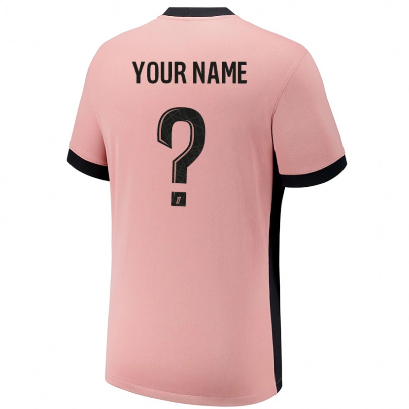 Danxen Mænd Dit Navn #0 Rust Lyserød Tredje Sæt Spillertrøjer 2024/25 Trøje T-Shirt