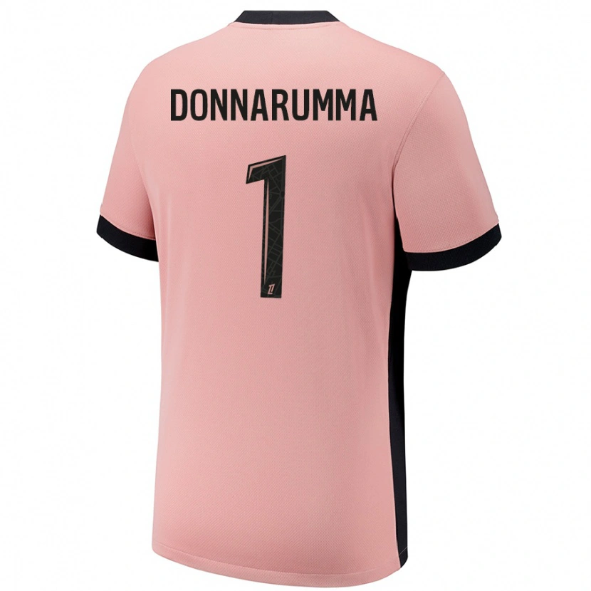 Danxen Mænd Gianluigi Donnarumma #1 Rust Lyserød Tredje Sæt Spillertrøjer 2024/25 Trøje T-Shirt
