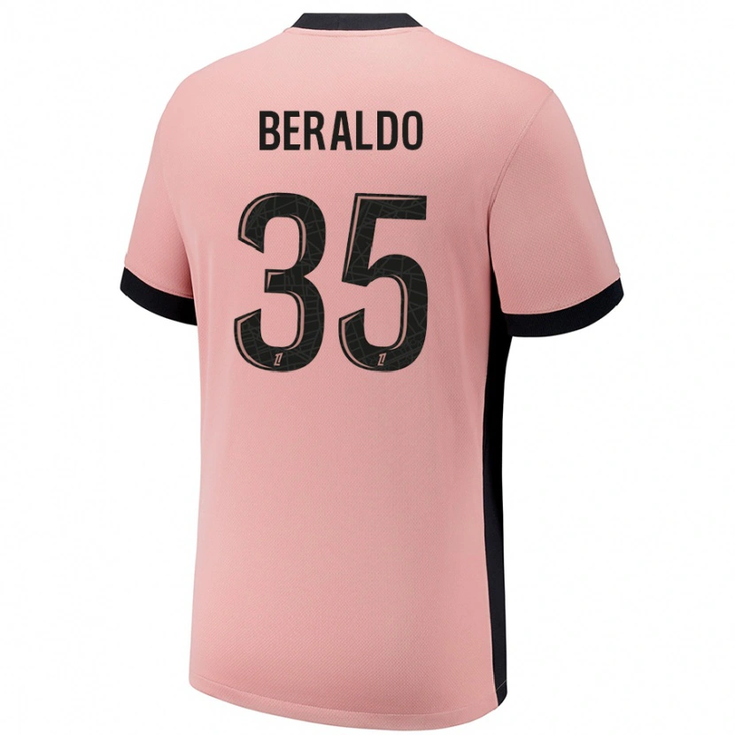 Danxen Mænd Lucas Beraldo #35 Rust Lyserød Tredje Sæt Spillertrøjer 2024/25 Trøje T-Shirt